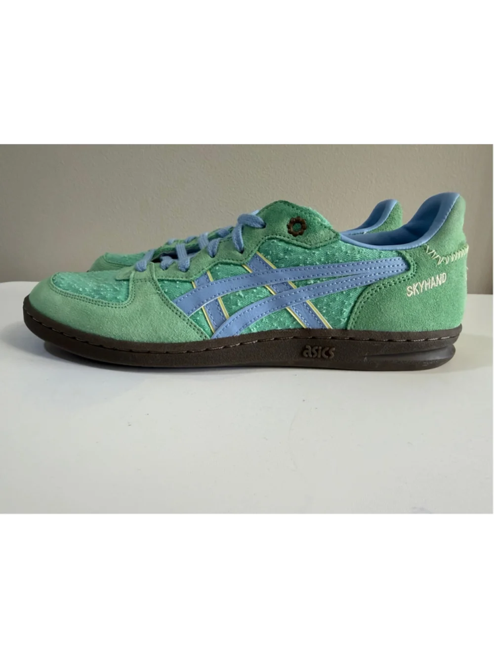 ASICS Skyhand OG Peppermint Stone Wash Sneakers NWT Men’s 8.5 Retro Suede